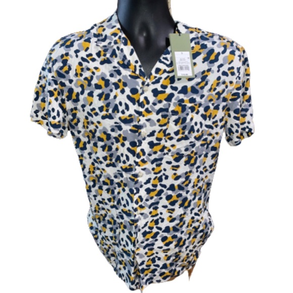 Fashonal Men's Animal Print Hawaiian Shirt - Dalmatian Print, Button Down, S-4XL